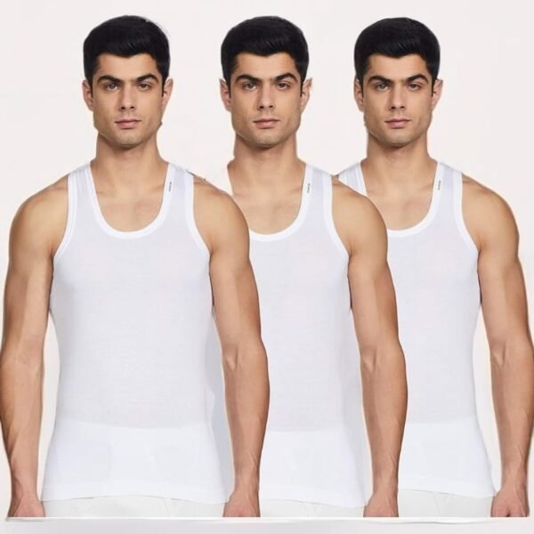 Rupa Colors Whte Men Vest